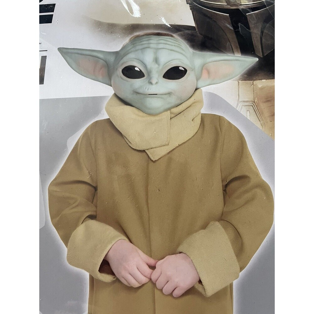 Star Wars The Mandalorian Grogu toddler 3pc Brown Robe Costume Disney ages 3-4